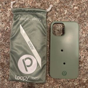 Sage iPhone 12/12 pro Loopy case